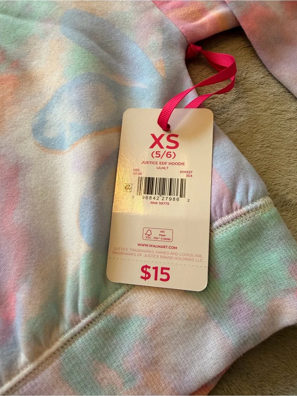 Justice cropped hoodie